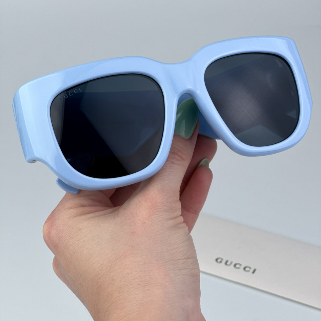 Gucci Gg1545s 004 Brand New Sunglasses Light Blue Women Square